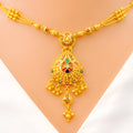 22k-gold-Vibrant Festive Drop Necklace Set 