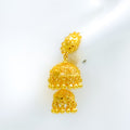 Adorned Double Jhumki 22k Gold Earrings
