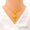 22k-gold-Ornate Hanging Necklace Set 