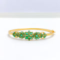Classic Emerald 22k Gold Bangle Bracelet