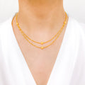 Two Lara Yellow Gold Necklace Set