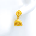 Modest Fashionable Jhumki 22k Gold Earrings