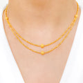 Two Lara Yellow Gold Necklace Set