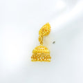 Modest Fashionable Jhumki 22k Gold Earrings