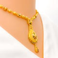 22k-gold-Delicate Floral Drop Necklace Set 