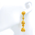 Dazzling Long Jhumki 22k Gold Earrings