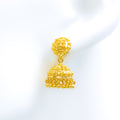 Lightweight Jhumki 22k Gold Earrings