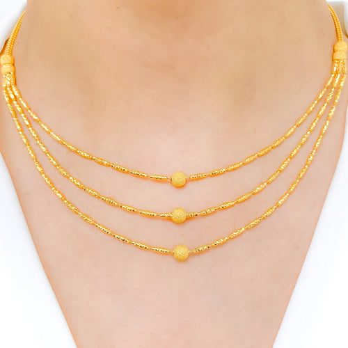 Shimmer Cut Three Lara Necklace Set