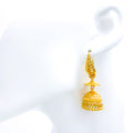 Exclusive Floral Hook 22k Gold Earrings