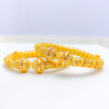 Wraparound Gold Ribbon 22k Gold Bangles