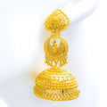 Impressive Royal Jhumki 22k Gold Earrings