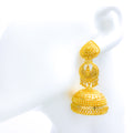 Impressive Royal Jhumki 22k Gold Earrings