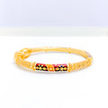 Beaded Pipe 22k Gold Bangle