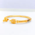 Beaded Pipe 22k Gold Bangle