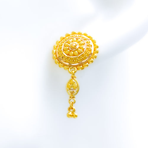 Radiant Sparkling 22k Gold Earrings