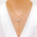 Shimmering Two-Tone CZ Necklace