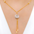 Shimmering Two-Tone CZ Necklace