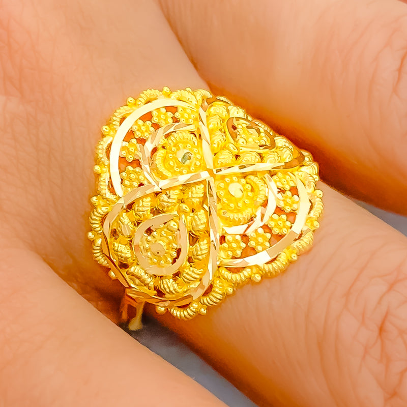 Traditional Dressy Beaded Ring