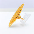 Triangle Cutout 22k Gold Long Ring