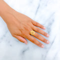 Decorative Dual Tone 22k Gold Ring