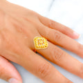 Decorative Dual Tone 22k Gold Ring