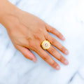 Exclusive Flower Top CZ Statement 22k Gold Ring