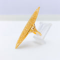 Sleek Slender 22k Gold Elongated Ring