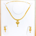 Graceful Geometric 22k Gold Necklace Set