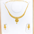 Traditional Hanging Round 22k Gold Necklace Set