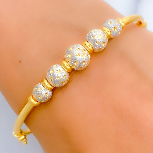 Sophisticated Two-Tone Bangle Bracelet