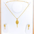 Luxurious Marquise Pendant 22k Gold Set