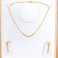 Sophisticated Reflective 22k Gold Necklace Set