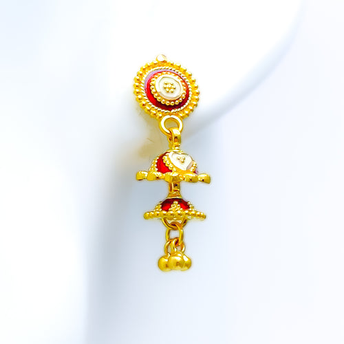 red-decorative-22k-gold-meena-earrings
