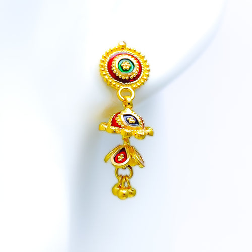colorful-22k-gold-meenakari-earrings