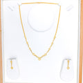 Contemporary Flowing Heart Necklace 22k Gold Set