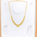 Delightful Satin Finish Heart 22k Gold Necklace