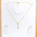 Dainty Shimmery Bead 22k Gold Necklace