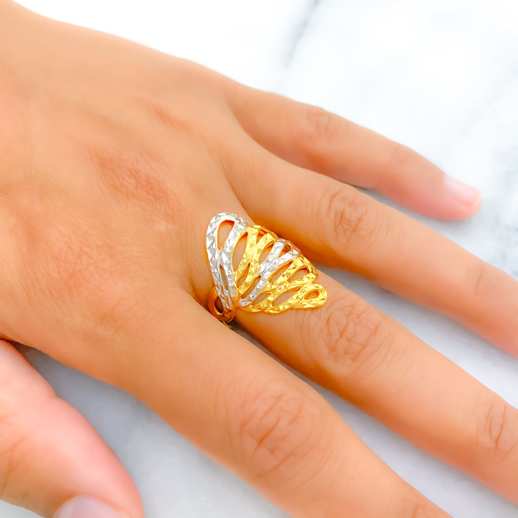 Calgary Loop Ring Asymmetrical Elongated Loop Ring – Andaaz Jewelers