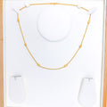 Classy Drum Bead 22k Gold Necklace - 18"