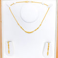 Elegant Sand Finish Necklace 22k Gold Set