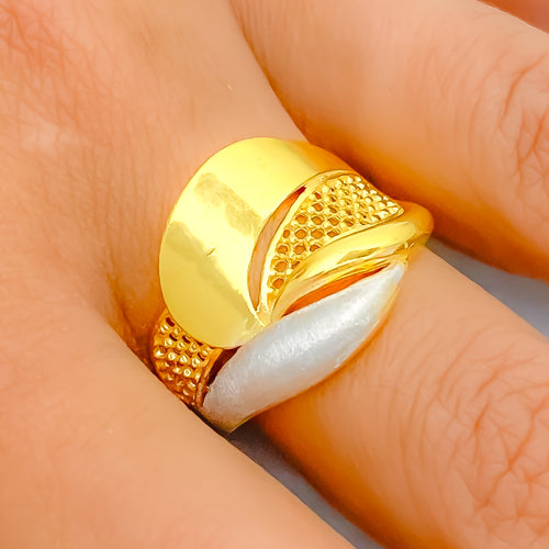 22k-gold-Glossy Gorgeous Bold Ring 
