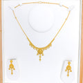 Classic Draped Paisley 22k Gold Necklace Set