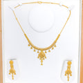 Sparkling Bead Adorned 22k Gold Necklace Set