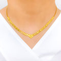 Reflective Interlinked Necklace 22k Gold Set