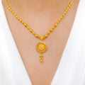 22k Gold Ornate Beaded Necklace Set