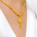 22k Gold Ornate Beaded Necklace Set