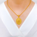 Exclusive Oval Dome 22k Gold Pendant