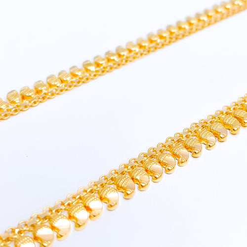Glossy Gold 22k Gold Anklet Pair