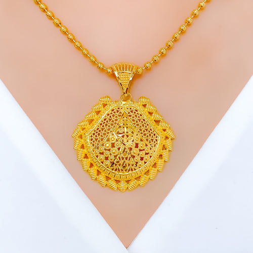 Regal Ornate Gold 22k Gold Pendant