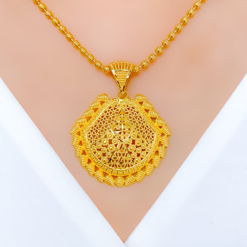 Regal Ornate Gold 22k Gold Pendant